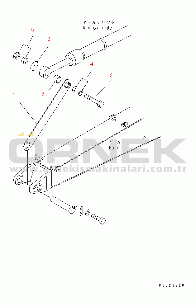 Komatsu PC228US-3 S/N 30001-UP (Overseas Version) ARM LESS LINK(#20001-)