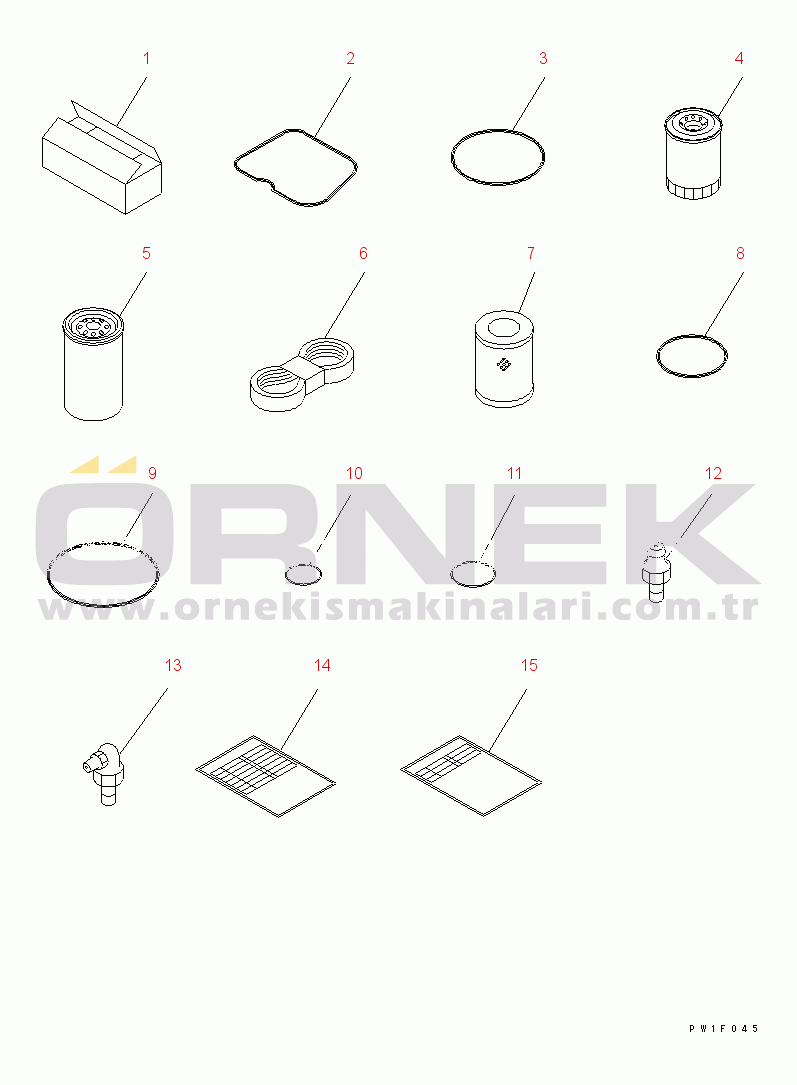 Komatsu PC228USLC-3 S/N 30001-UP (Yurtdışı Versiyonu) SPARE PARTS(#20001-)