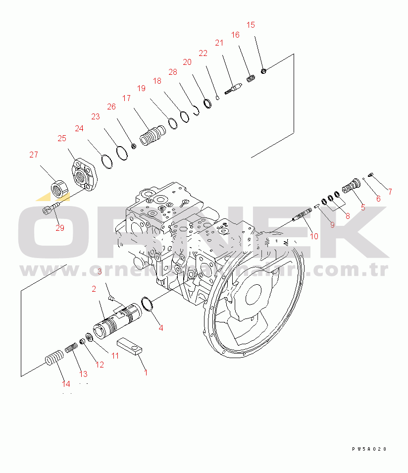 Komatsu PC228USLC-3 S/N 30001-UP (Yurtdışı Versiyonu) MAIN PUMP (4/11)
