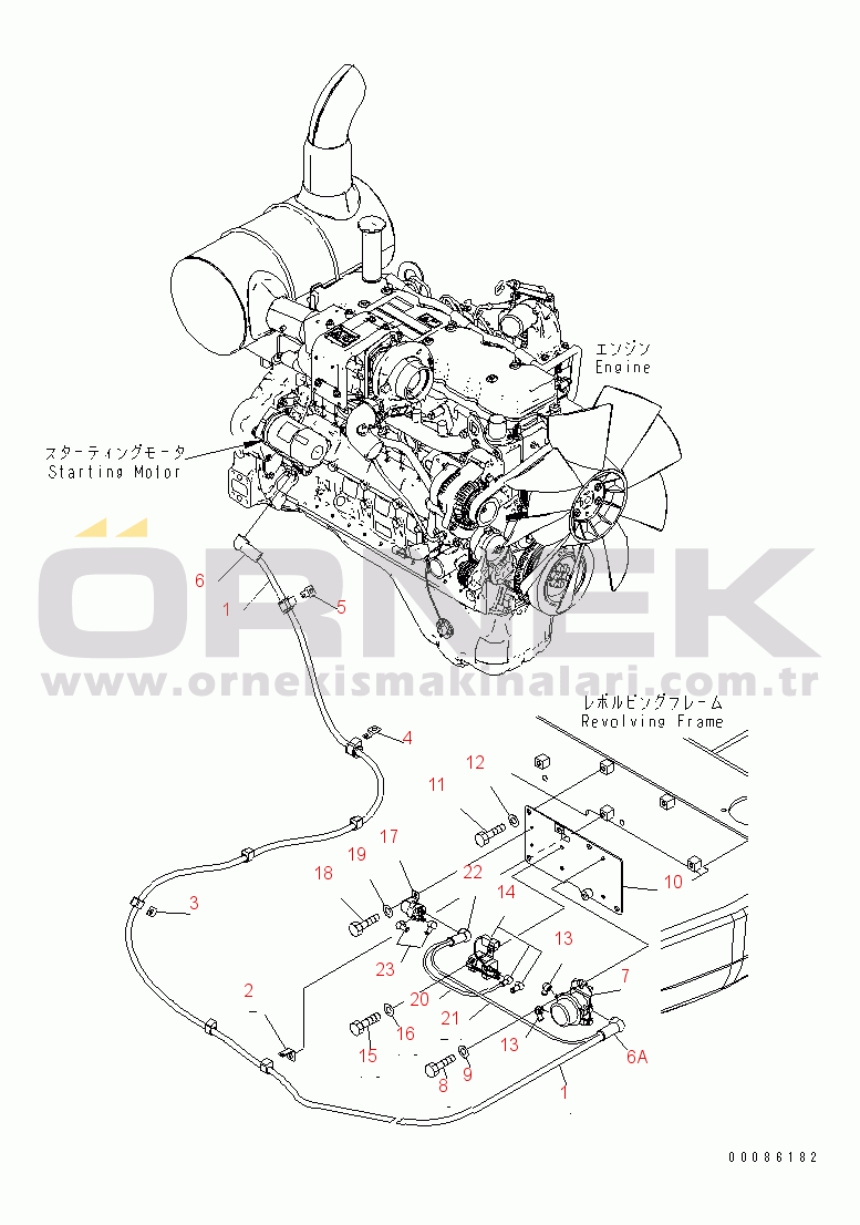 Komatsu PC228US-3E0 S/N 40001-UP (TIER 3) WIRING (STARTING HARNESS)(#40005-)