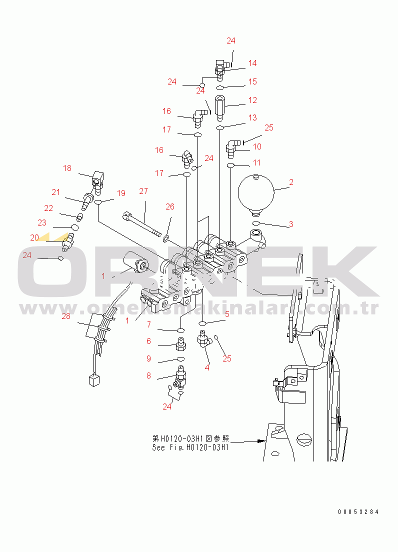 Komatsu PC228US-3E0 S/N 40001-UP (TIER 3) SOLENOID VALVE (VALVE) (1 ACTUATOR)