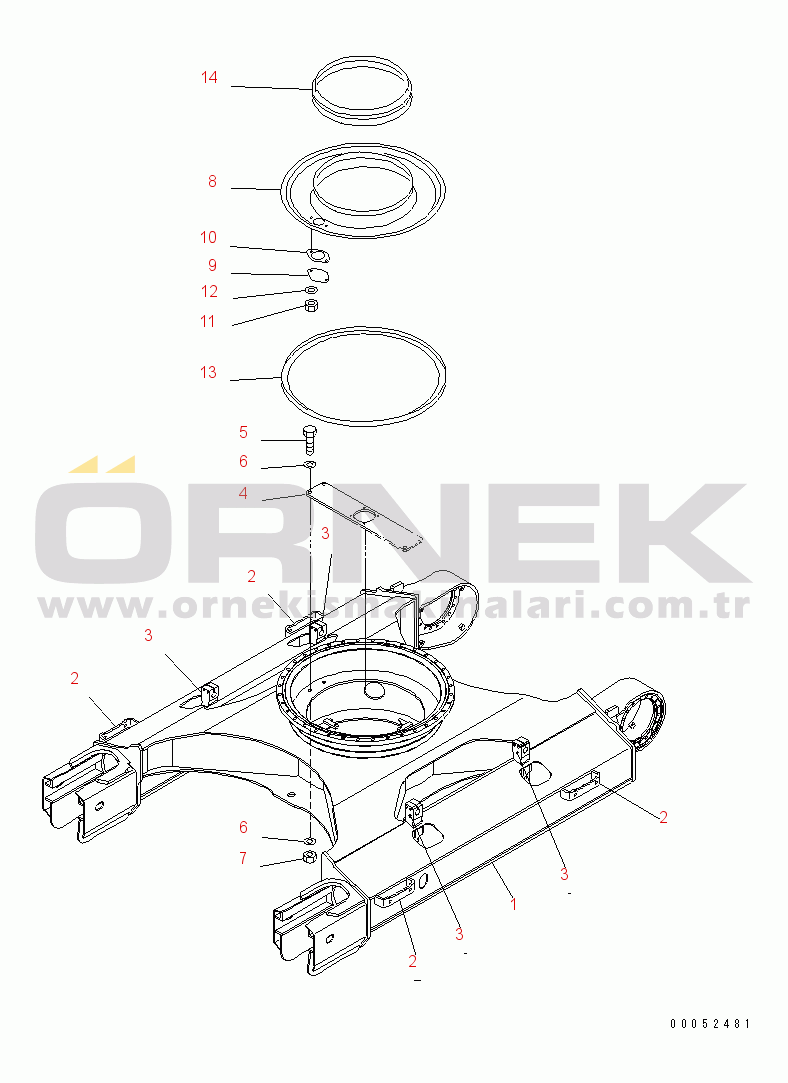 Komatsu PC228US-3E0 S/N 40001-UP (TIER 3) TRACK FRAME