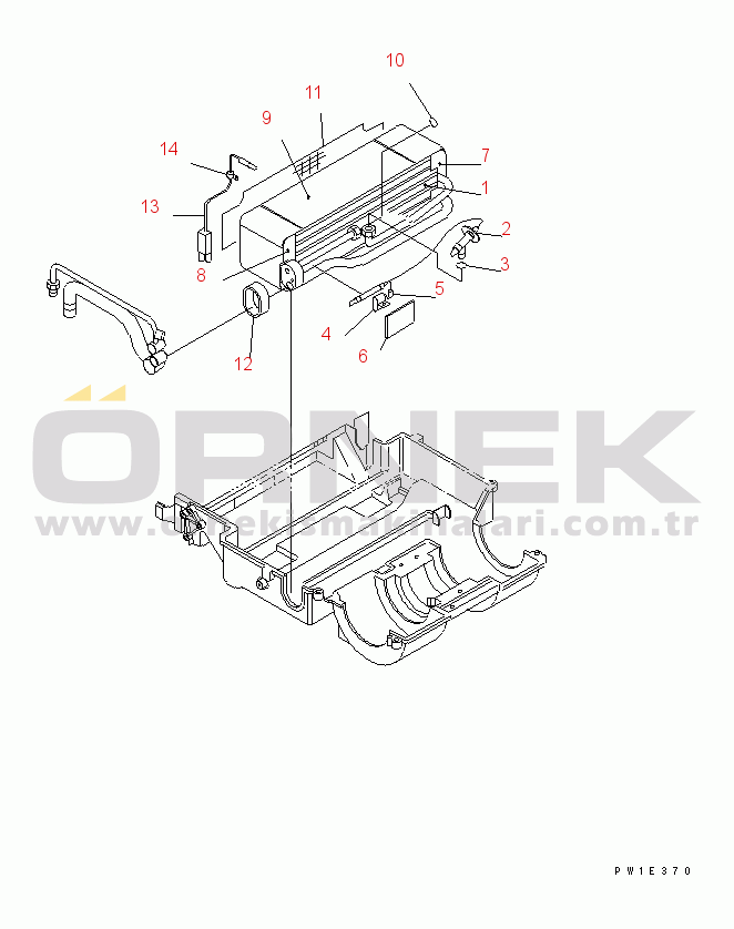 Komatsu PC228USLC-3-AP S/N 20001-29999 AIR CONDITIONER UNIT (EVAPORATOR)(#20001-)
