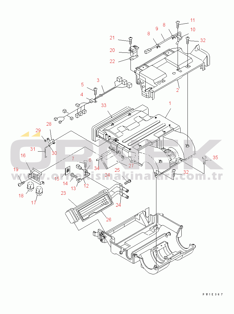 Komatsu PC228USLC-3T-YT S/N 20001-29999 AIR CONDITIONER UNIT (1/2)(#20001-)
