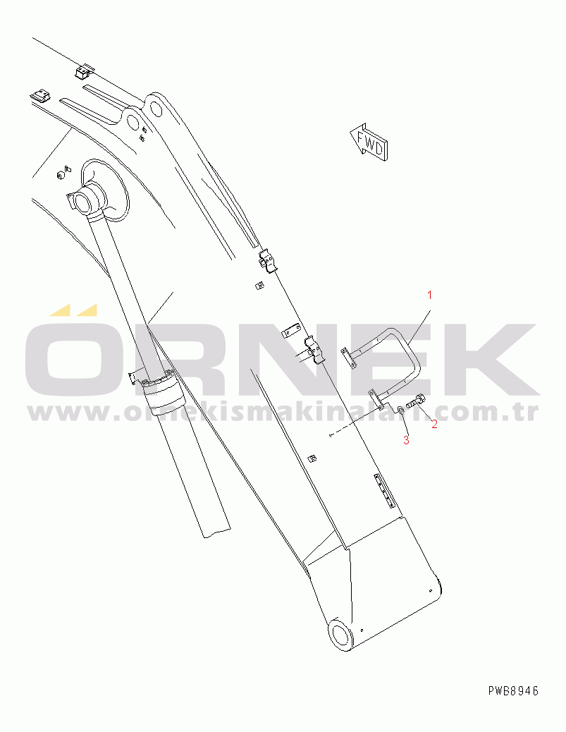 Komatsu PC228USLC-1 S/N 11001-UP (A.B.D İçin) MONO-BOOM (4.5M¤ 4.8M¤ 5.7M) (HANDRIL)