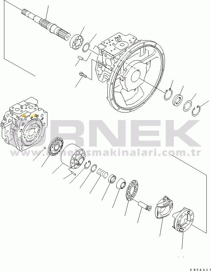 Komatsu PC228US-3E0 S/N 40001-UP MAIN PUMP (3/11)