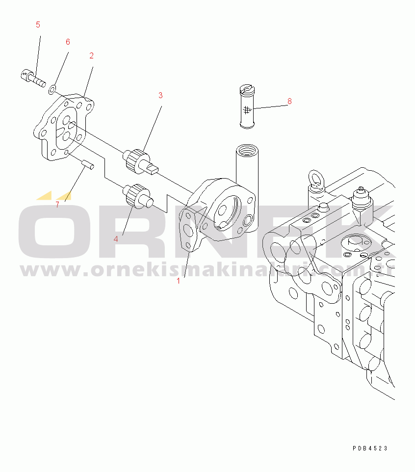 Komatsu PC228UU-1-MO S/N 10001-UP MAIN PUMP (9/11)(#10001-10021)