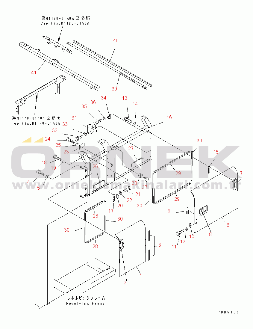 Komatsu PC230-6 S/N 10001-UP LEFT SIDE DOOR (DOOR) (MACHINE CAB)(#10177-10197)