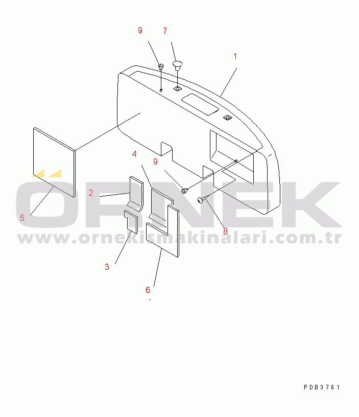 Komatsu PC230-6 S/N 10001-UP COUNTER WEIGHT (4880 KG)(#10125-10168)