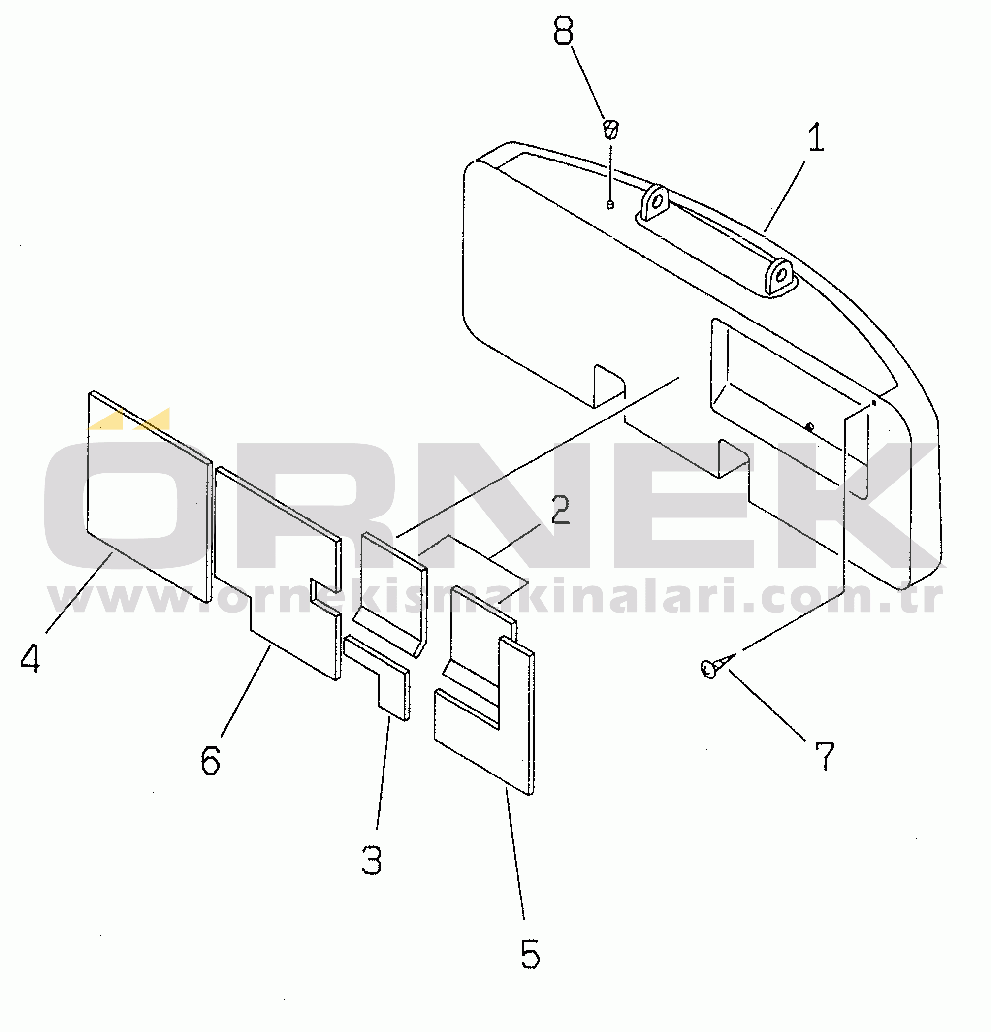 Komatsu PC230-6 S/N 10001-UP COUNTER WEIGHT (SLING)(#10001-10124)
