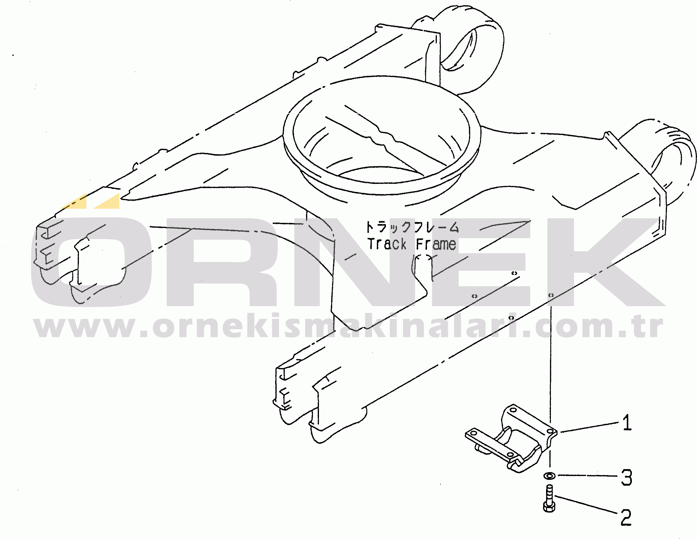 Komatsu PC230-6 S/N 10001-UP TRACK ROLLER GUARD