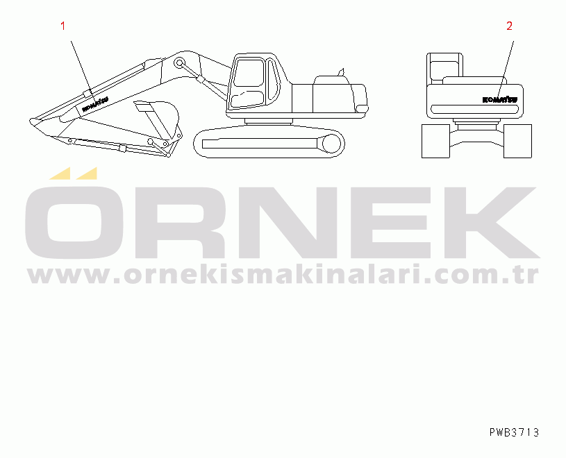 Komatsu PC230-6 S/N 10001-UP LOGO (KOMATSU) (LARGE) (ARABIC)(#10112-10176)