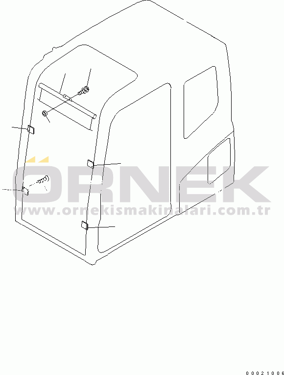 Komatsu PC230NHD-8K S/N K50001-UP SUN VISOR(#K50001-K50002)