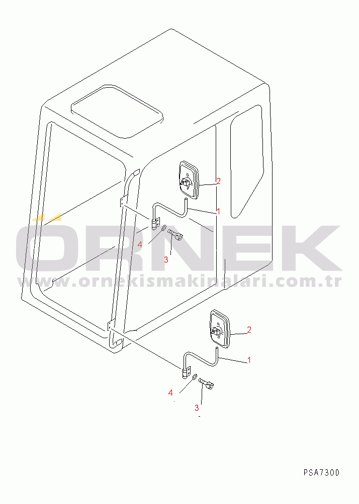 Komatsu PC240-5K S/N K20001-UP REAR VIEW MIRROR¤ L.H. (EC SAFETY REGULATION)(#K20675-)