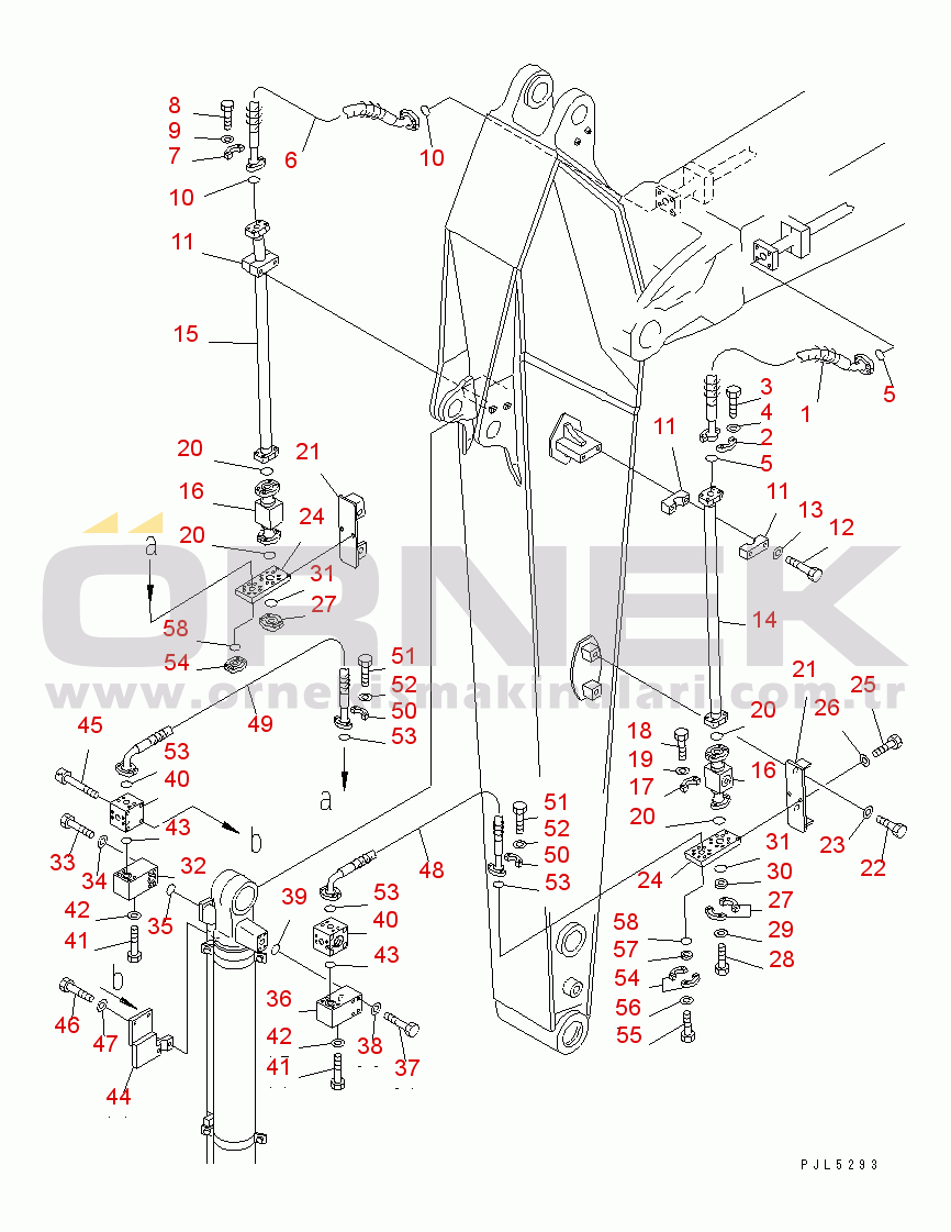 Komatsu PC240-6K S/N K30001-UP ARM (3.0M) (ADDITIONAL PIPING) (CLAMSHELL LINE)(#K34001-)