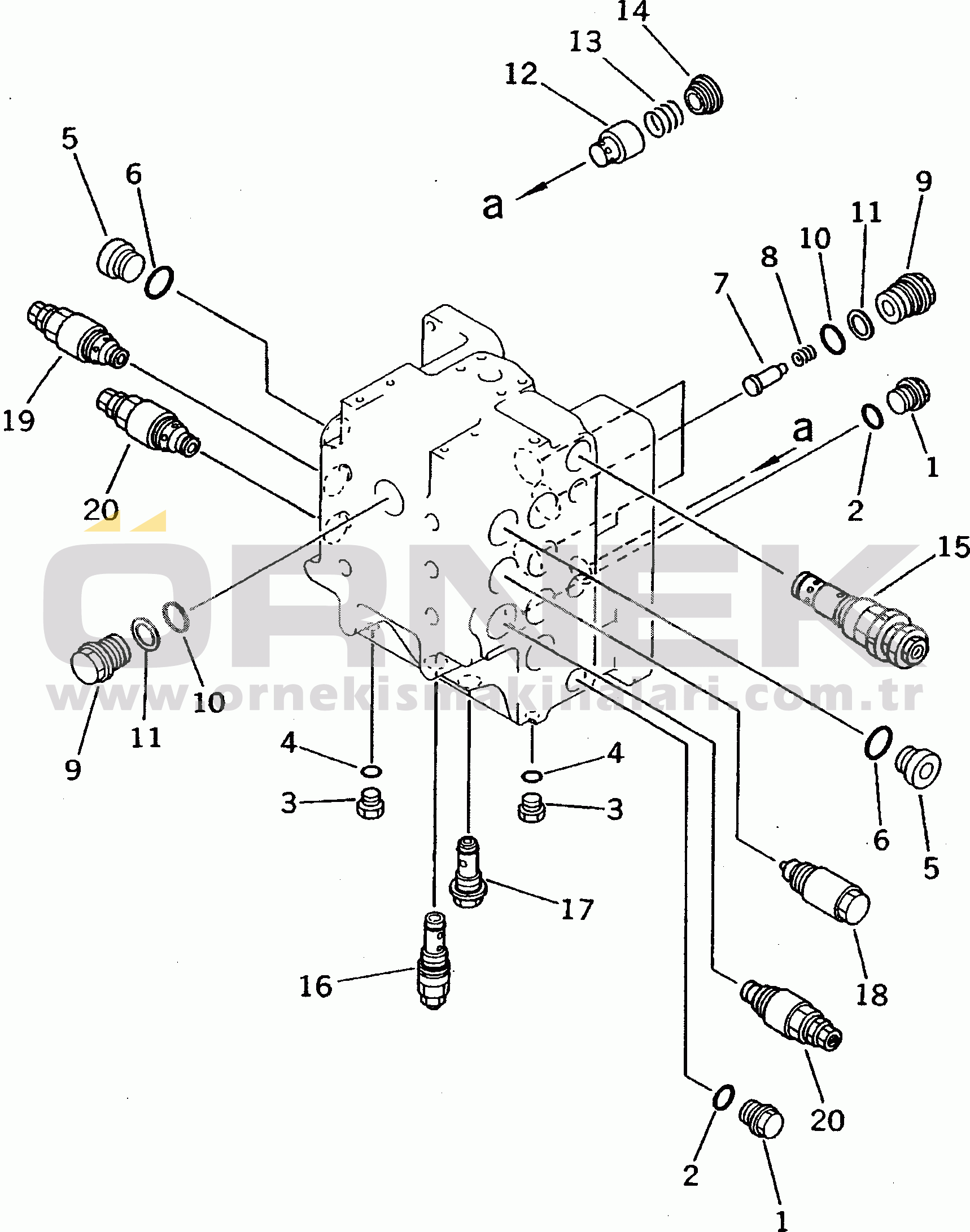 Komatsu PC240LC-5K S/N K20001-UP HYDRAULIC CONTROL VALVE (5/7)