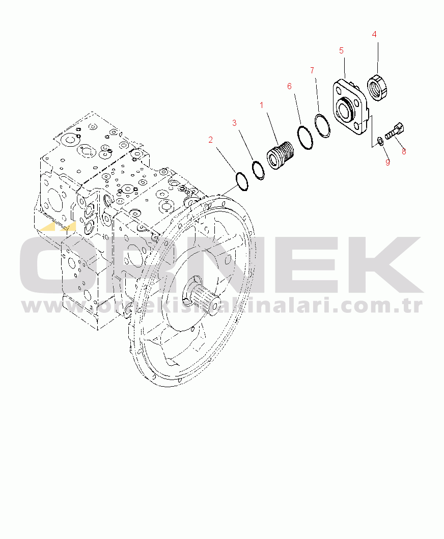 Komatsu PC240LC-10 S/N A20001-UP H0210-002005 MAIN PISTON PUMP INNER PARTS (5/12)