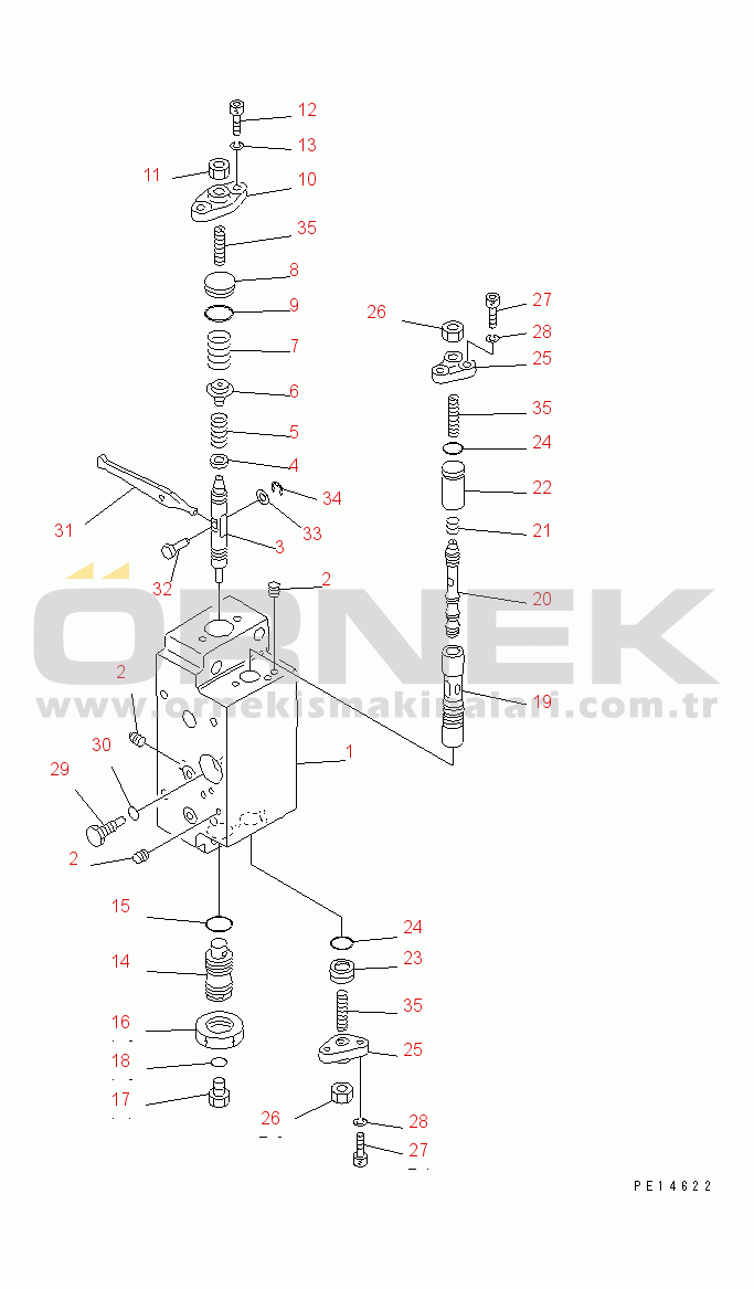 Komatsu PC240NLC-5K S/N K20001-UP HYDRAULIC PUMP (6/13) (SERVO VALVE¤ FRONT) (2/2)