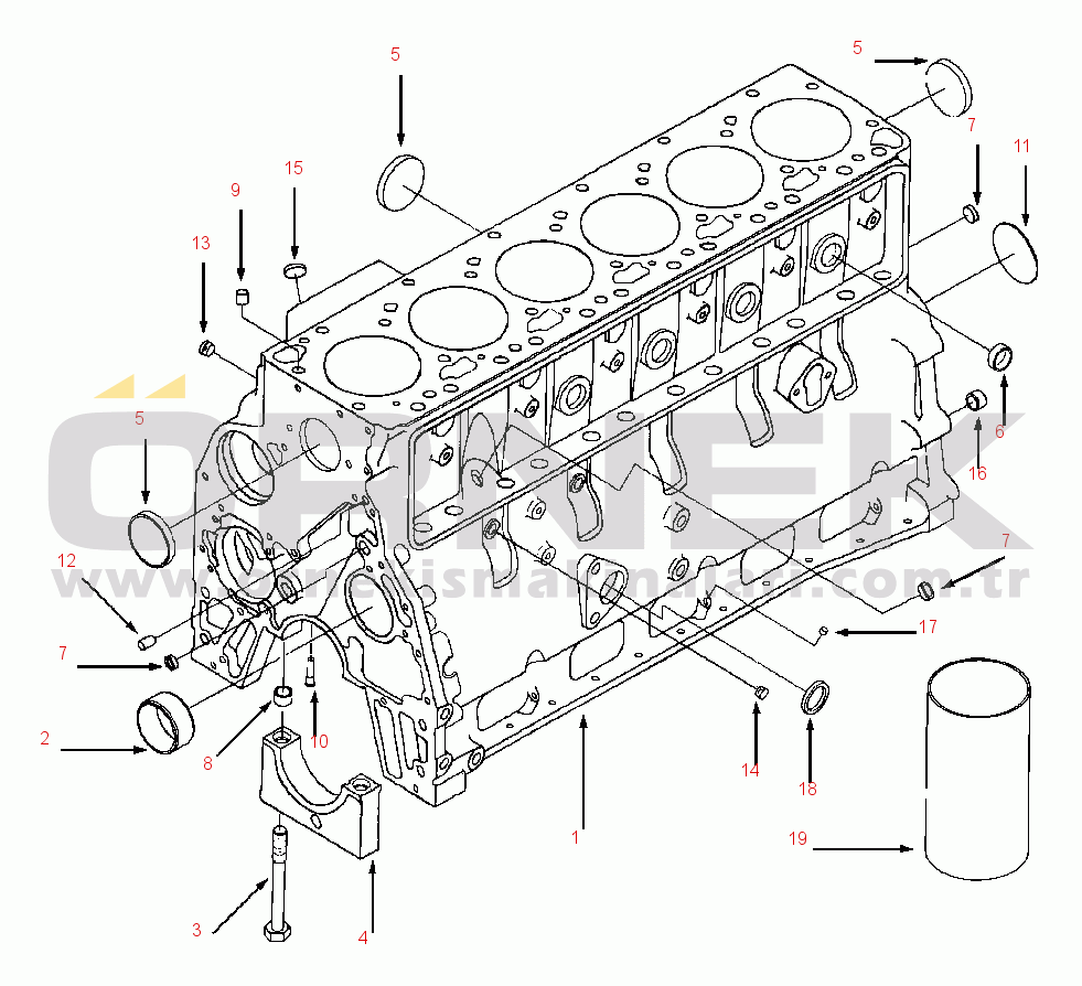 Komatsu PC250LC-6LC S/N A82001-UP CYLINDER BLOCK
