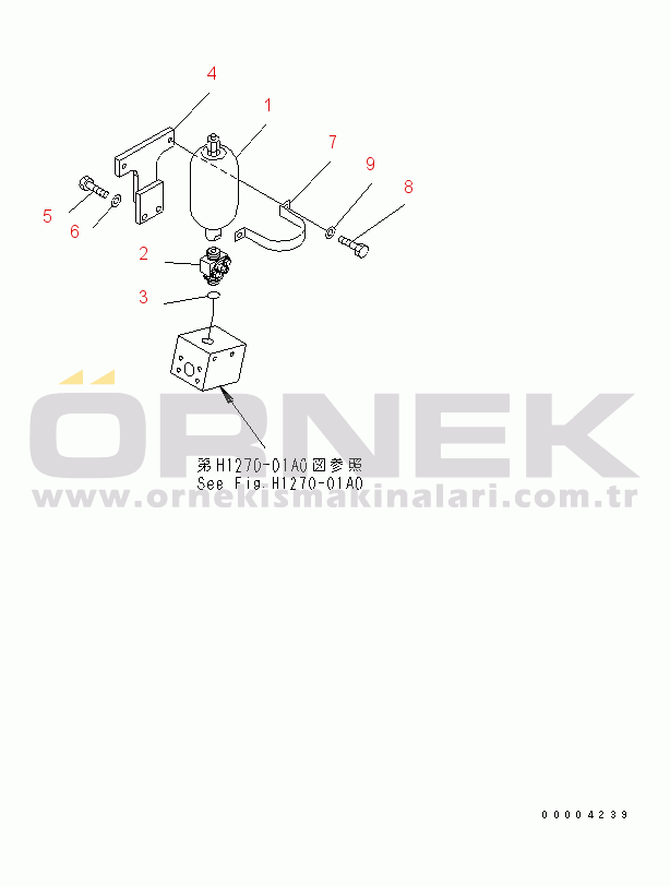 Komatsu PC270-7-AG S/N 10001-UP BREAKER ADAPTER (FOR NIPPON PNEUMATIC)(#10001-10027)