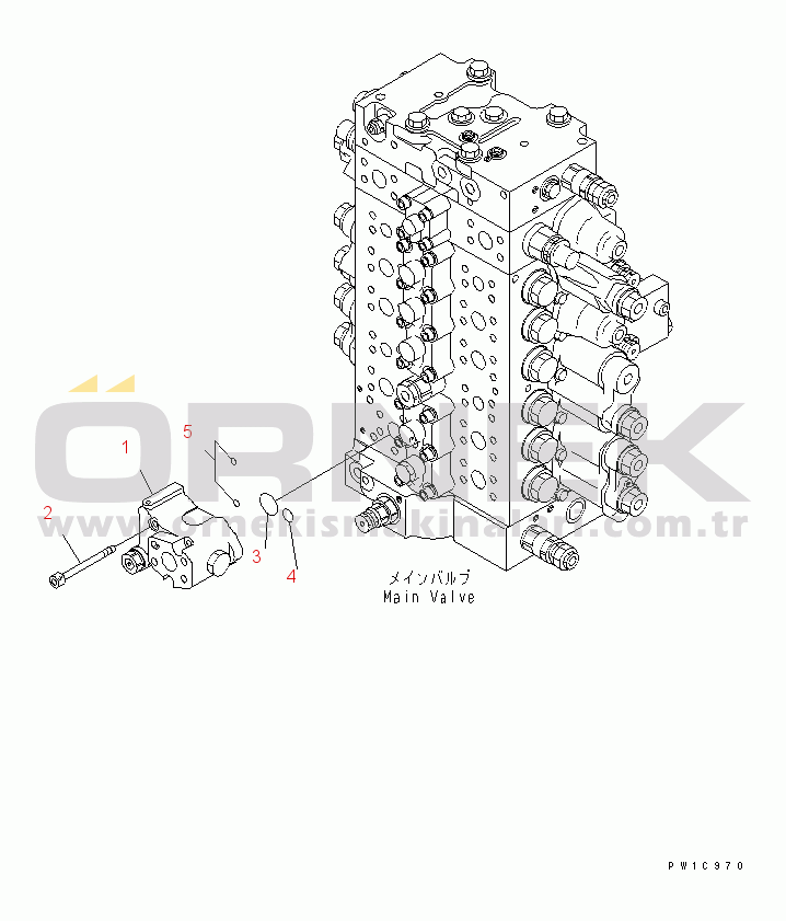 Komatsu PC270LC-7L S/N A86001-UP HYDRAULIC PIPING (ARM LOCK VALVE)