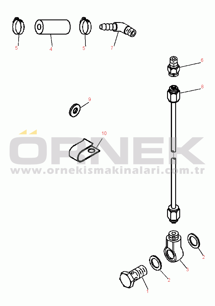 Komatsu PC270LC-6LE S/N A83001-UP FIG NO. A4207-A2A3 AIR FUEL CONTROL PIPING