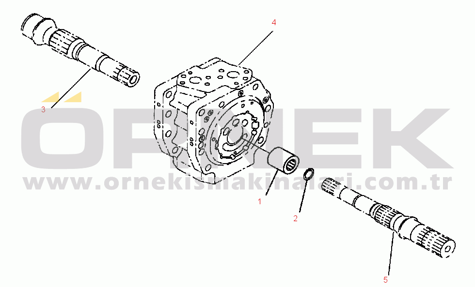 Komatsu PC270LC-6LE S/N A83001-UP FIG NO. H0210-5801 MAIN PUMP SHAFT COUPLING