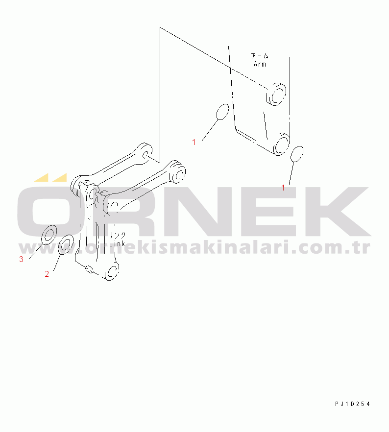 Komatsu PC270LC-8-W1 S/N 20001-UP BUCKET (O-RING AND SPACER)