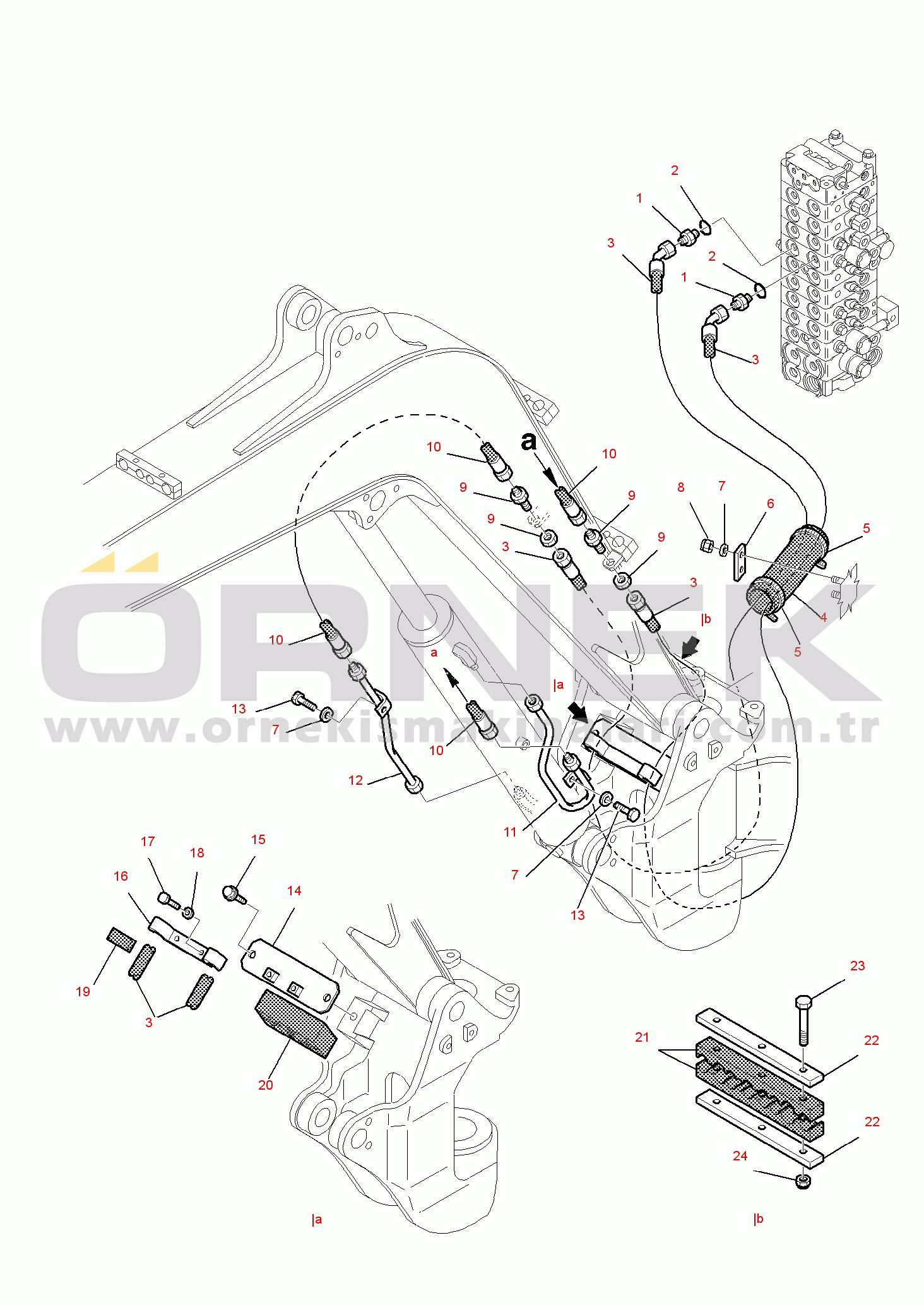 Komatsu PC27R-8 DELUXE S/N F31103-UP HYDRAULIC PIPING (BOOM CYLINDER LINE) (FOR CABIN)