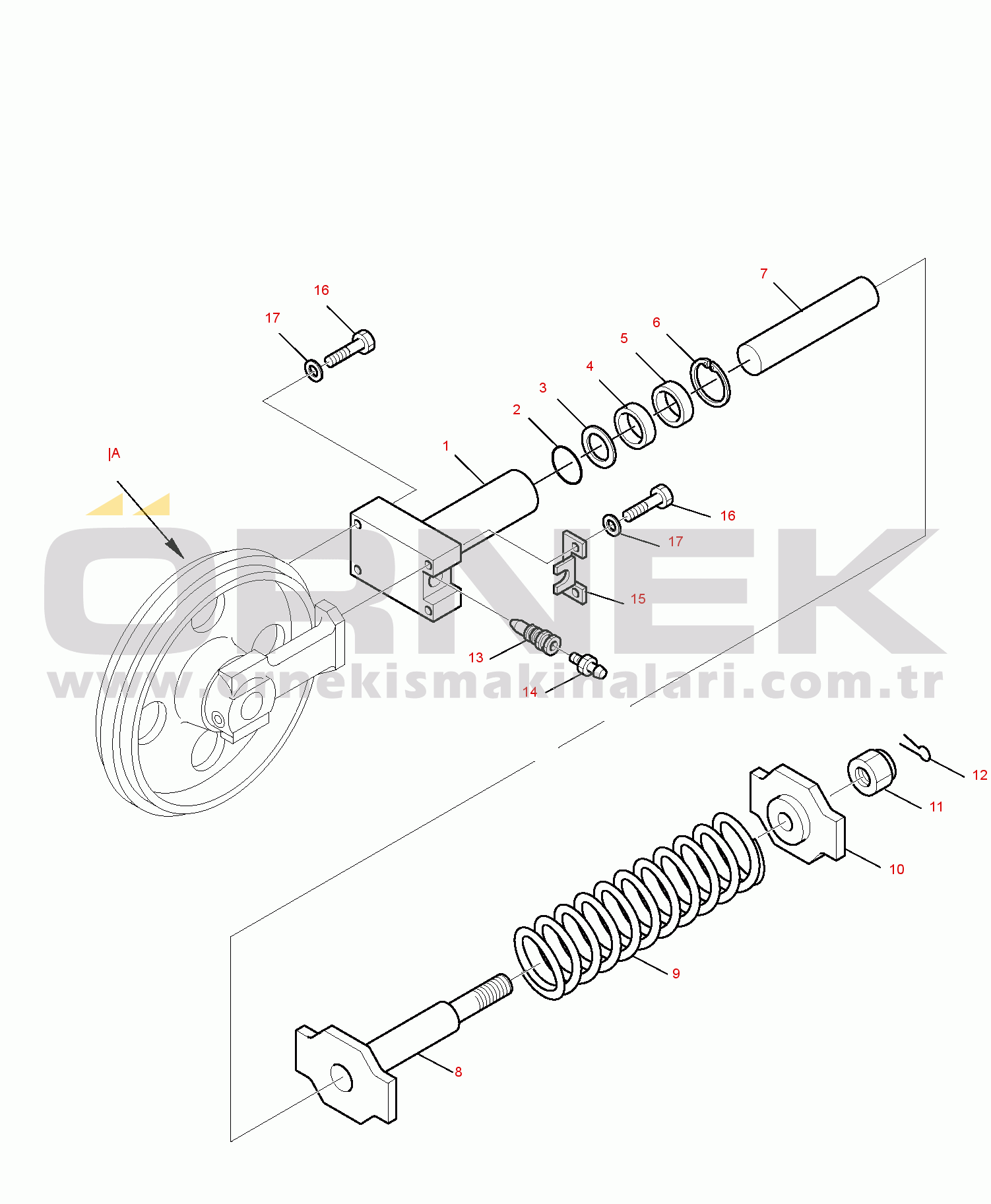 Komatsu PC27R-8 DELUXE S/N F30671-UP IDLER (FOR STEEL SHOE) (2/2)
