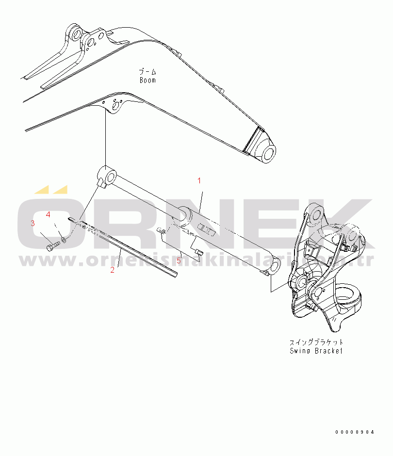 Komatsu PC27MR-2 S/N 15001-UP (Canopy Spec.) BOOM CYLINDER AND COVER