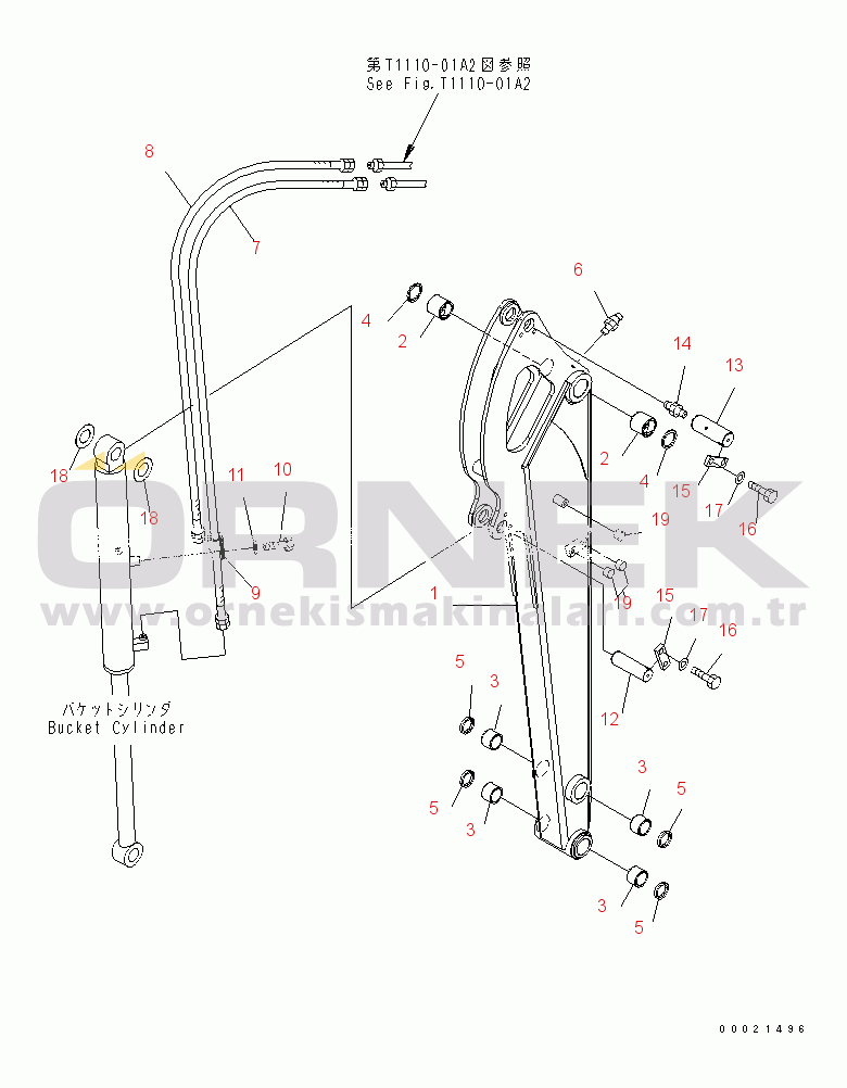 Komatsu PC27MR-2 S/N 15001-UP (Canopy Spec.) LONG ARM (EXCEPT JAPAN)