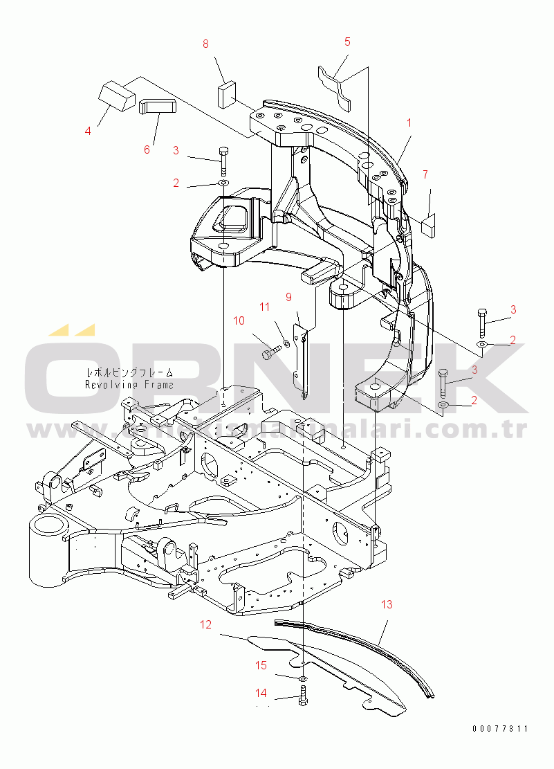 Komatsu PC27MR-3 S/N 20002-20508 (Cab Spec.) COUNTER WEIGHT¤ 378KG(#20002-20500)