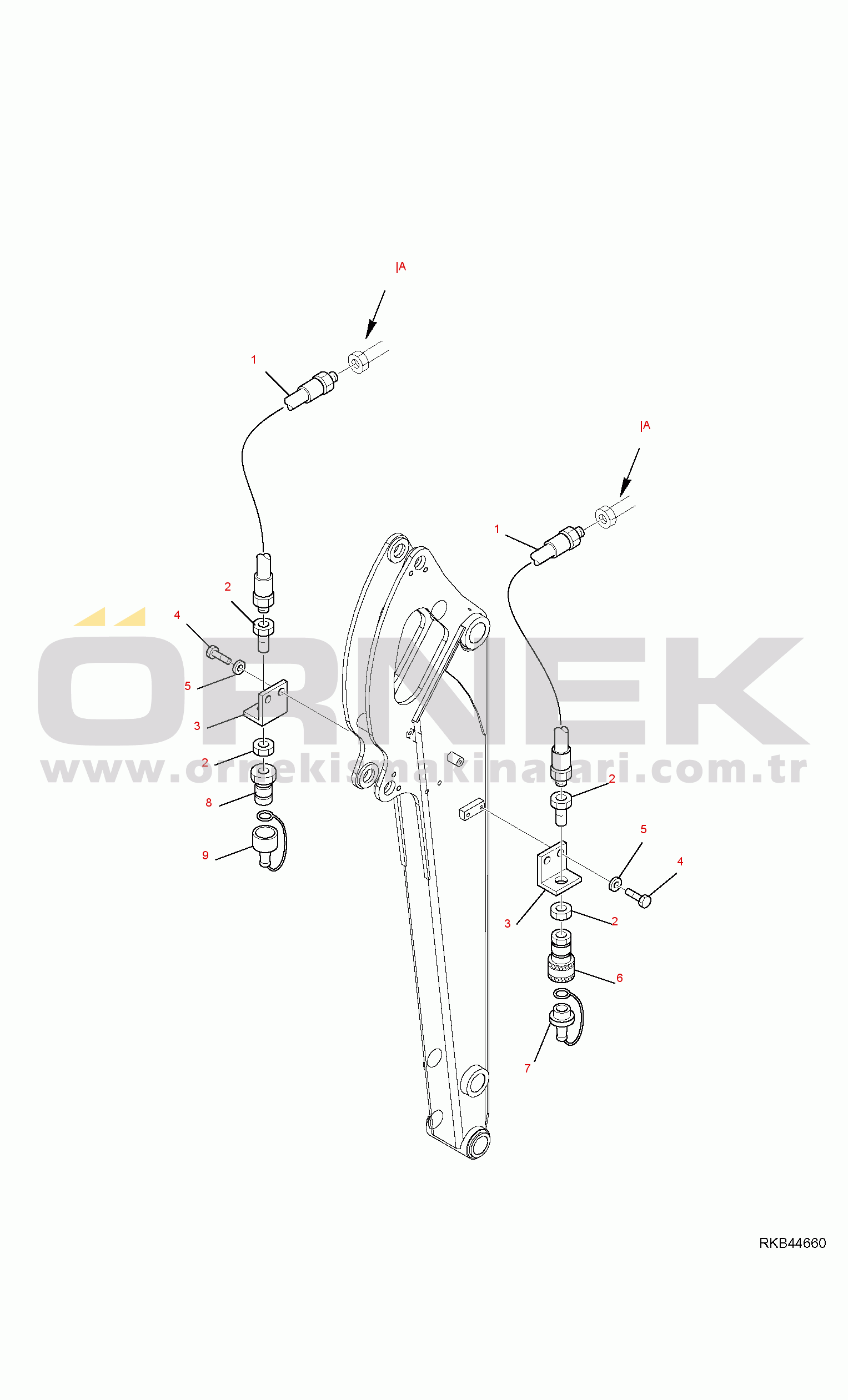 Komatsu PC27MR-2 S/N F00103-UP HYDRAULIC PIPING (ATTACHMENT LINE) (FOR LONG ARM) (7/7)
