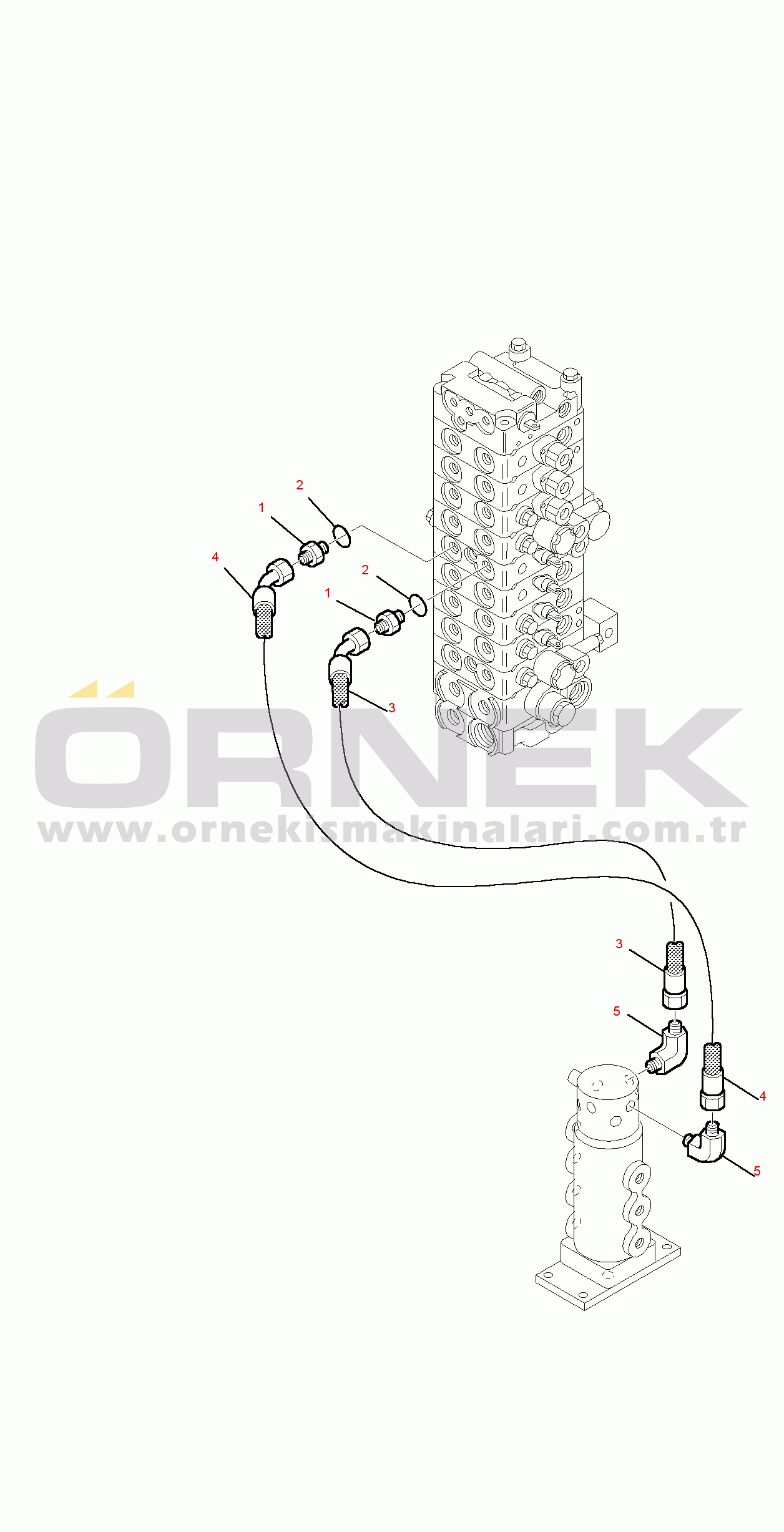 Komatsu PC27R-8 S/N F30001-UP HYDRAULIC PIPING (BLADE LINE) (UPPER)