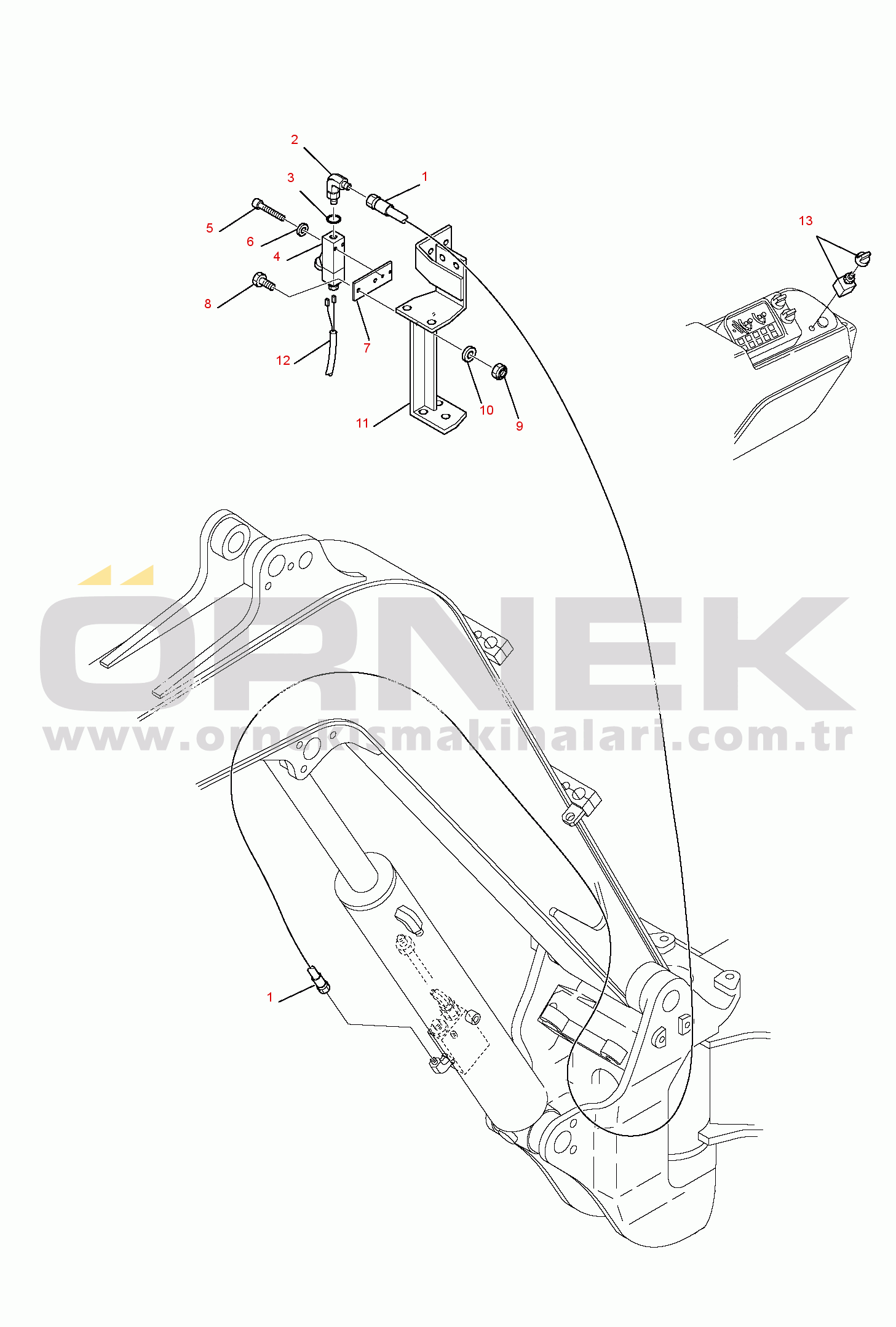 Komatsu PC27R-8 S/N F32154-UP HYDRAULIC PIPING (BOOM CYLINDER LINE) (SAFETY VALVE) (TBG VERSION)