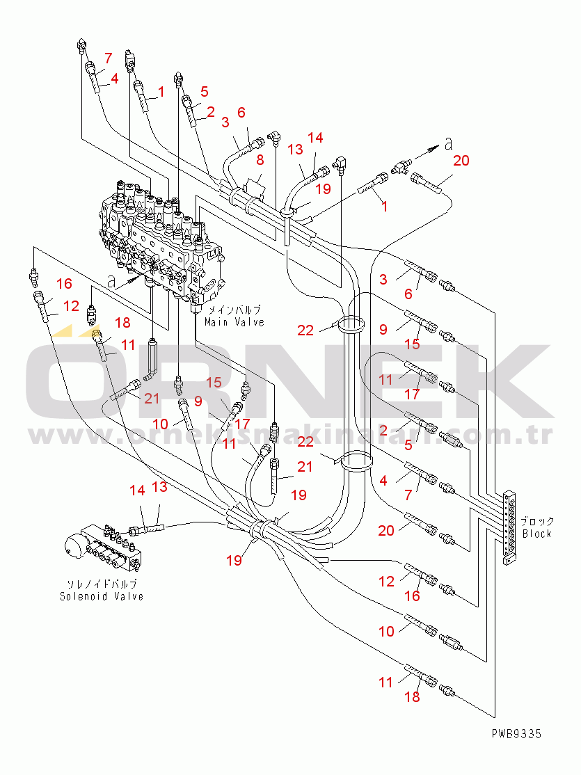 Komatsu PC290LC-6K S/N K30001-UP PPC MAIN LINE (VALVE PPC LINES)