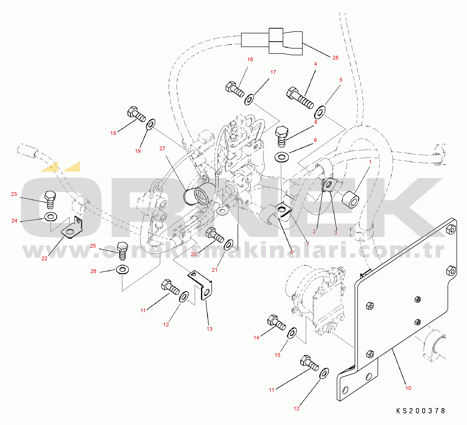 Komatsu PC290NLC-8K S/N K50001-UP Electric Wiring (1/5) (#K50675-)