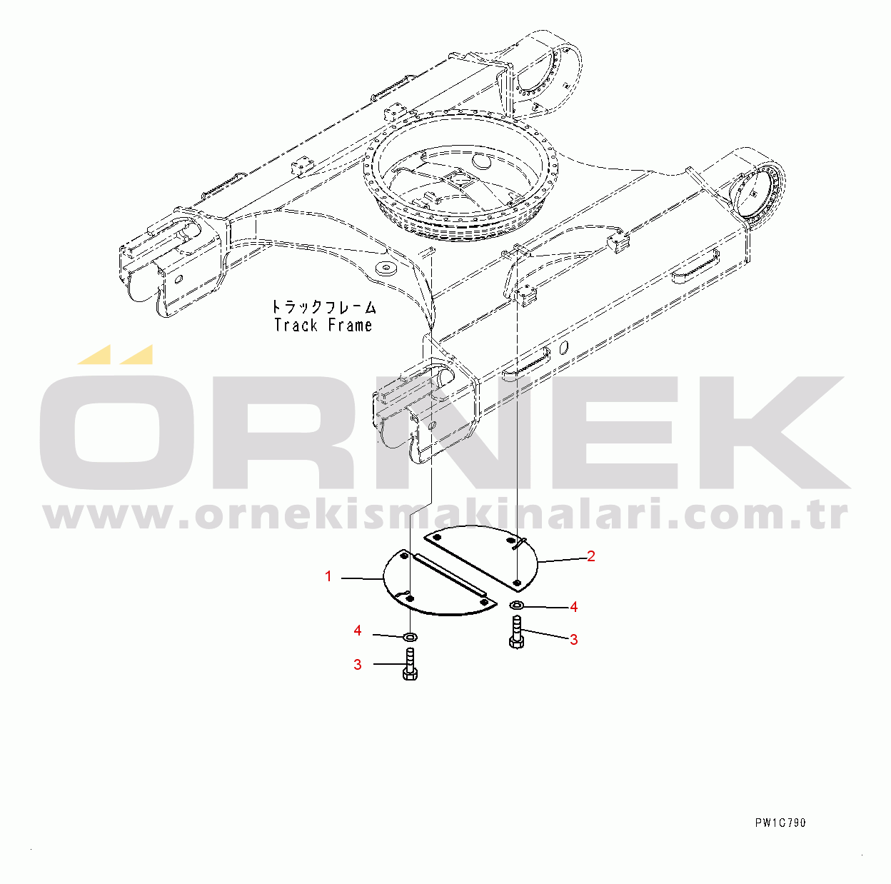 Komatsu PC290NLC-10 S/N K60001-UP Track Frame Under Cover