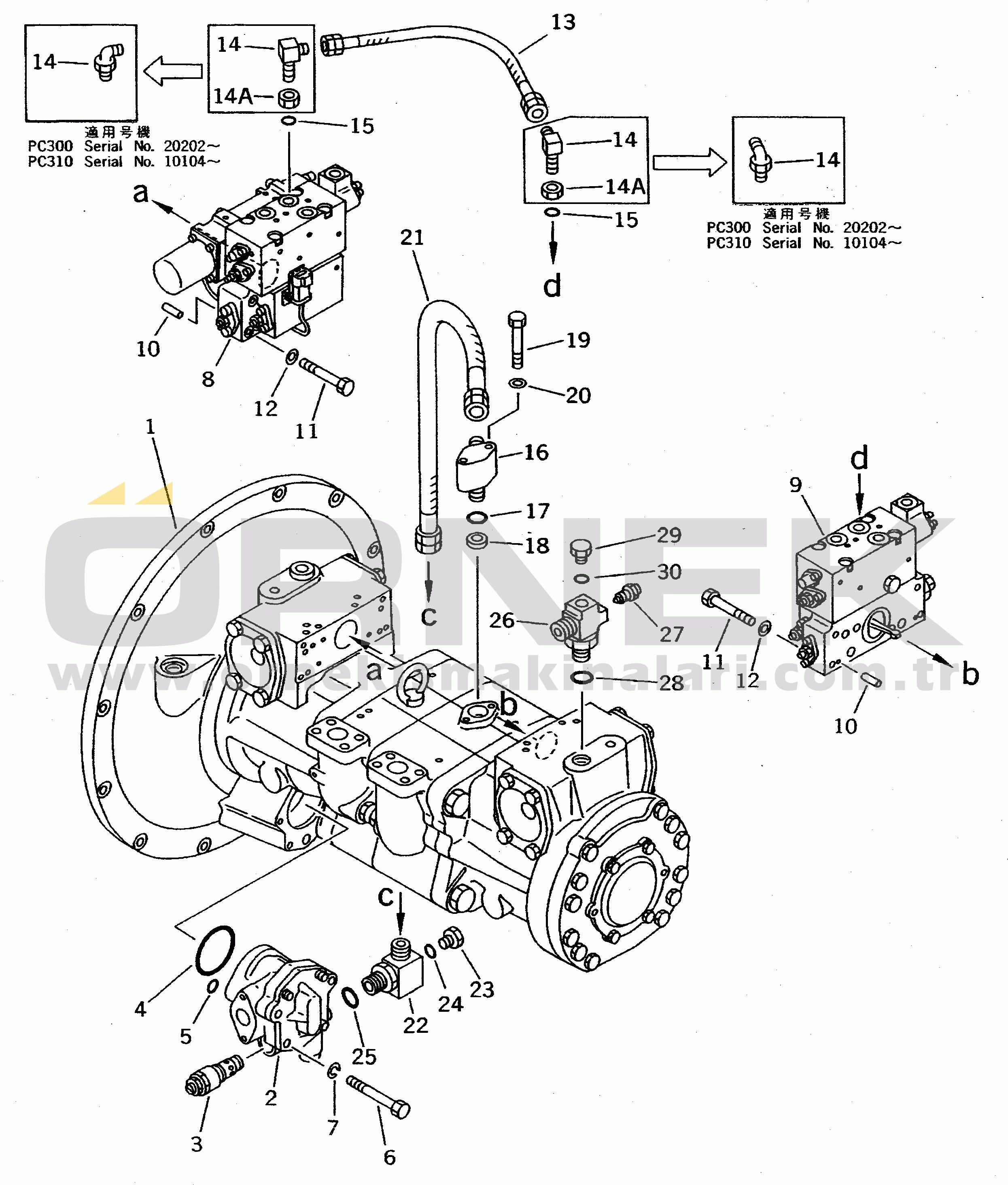 Komatsu PC300 S/N 20001-UP (Mighty Spec) HYDRAULIC PUMP (1/16) (UNIT)