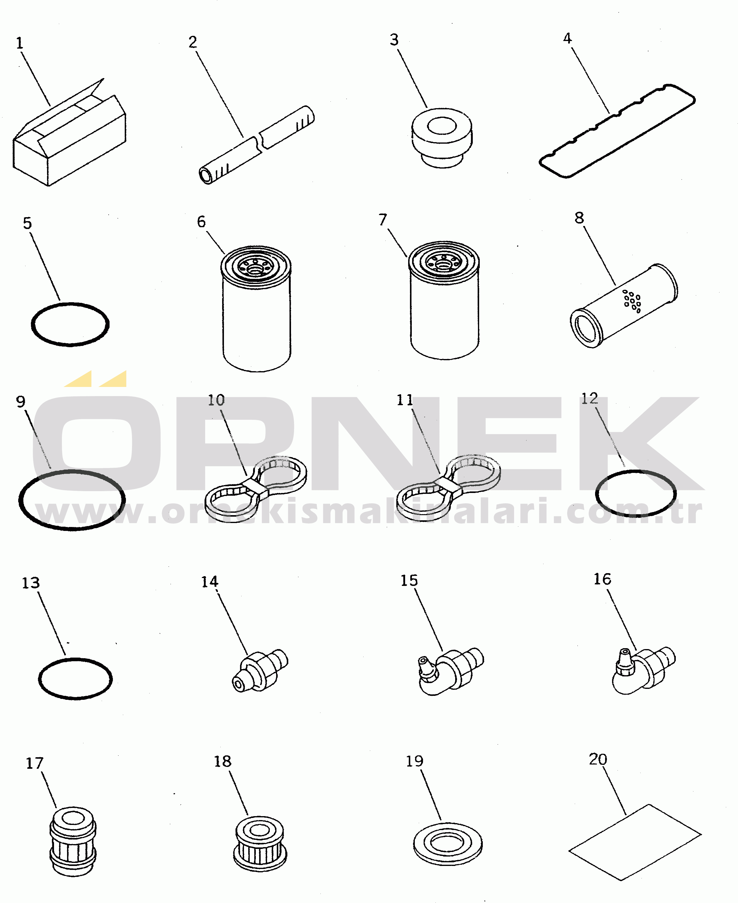 Komatsu PC300 S/N 20001-UP (Mighty Spec) SPARE PARTS (EXCEPT JAPAN)