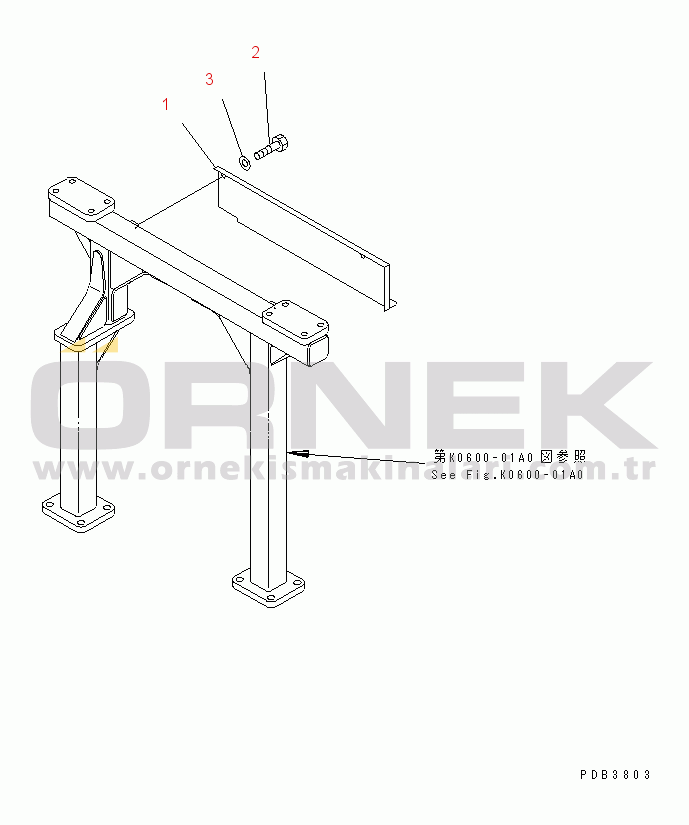 Komatsu PC300-6Z S/N 30001-UP PARTITION (CAB REAR) (F.O.P.S.)(#30203-)