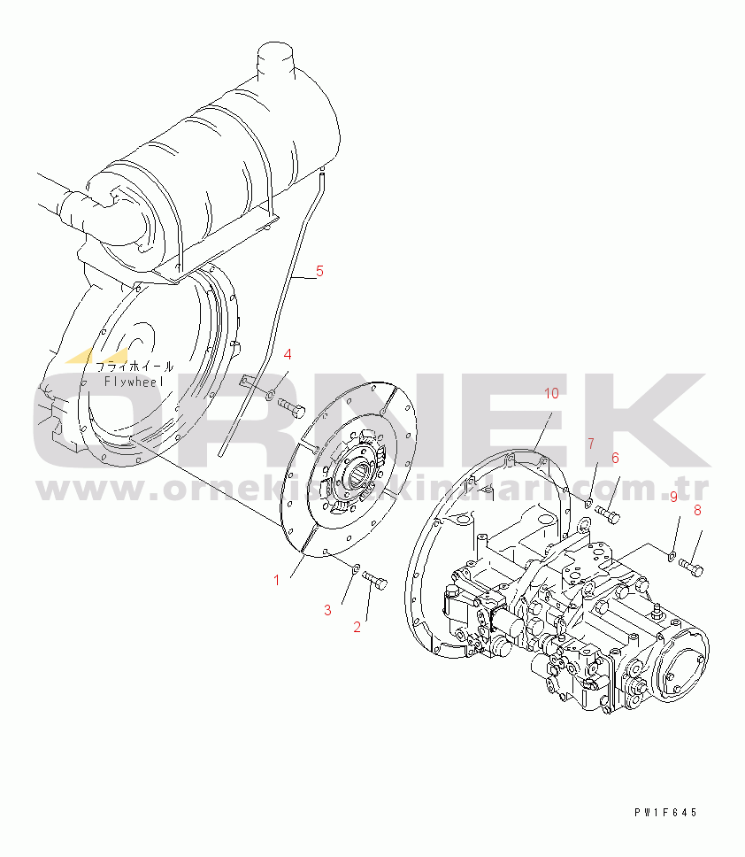 Komatsu PC300-6Z S/N 30001-UP (Custom Spec.) DUMPER¤ PUMP AND TUBE(#34128-)