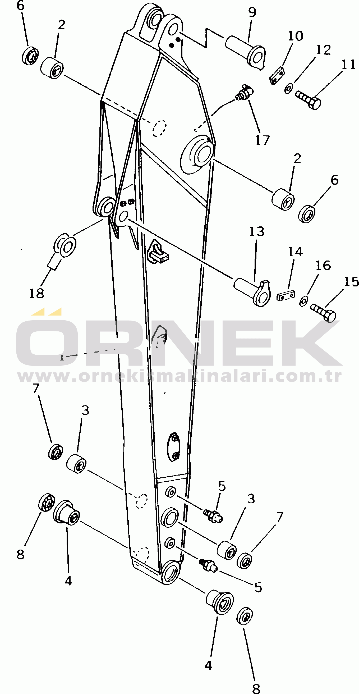 Komatsu PC300-5K S/N K20001-UP ARM¤ 3.2M (FOR ADDITIONAL PIPING)