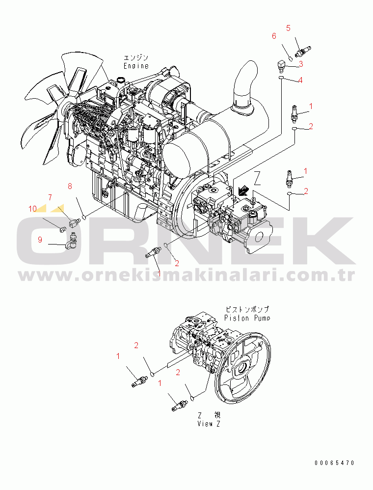 Komatsu PC300-7 S/N 40001-UP (Yurtdışı Versiyonu) PREVENTIVE MAINTENANCE CLINIC PARTS(#41266-)