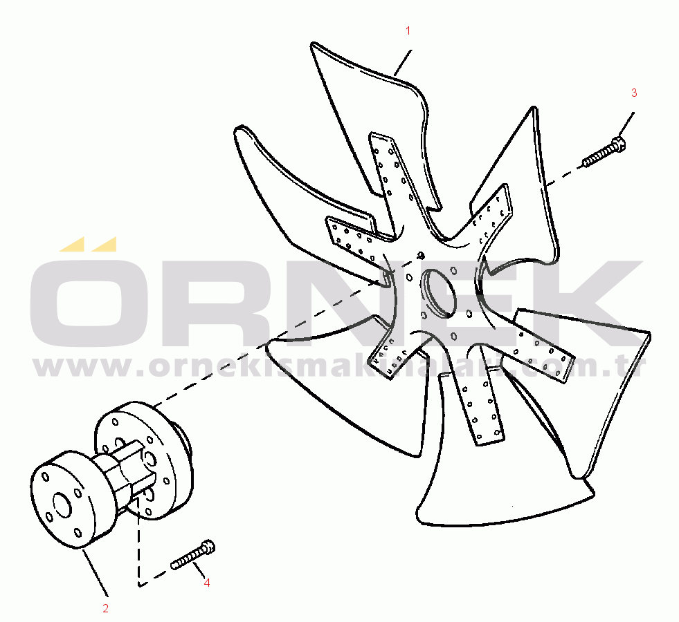 Komatsu PC300LC-6LE/HD-6LE S/N A83001-UP FIG. C0200-01A0 RADIATOR FAN