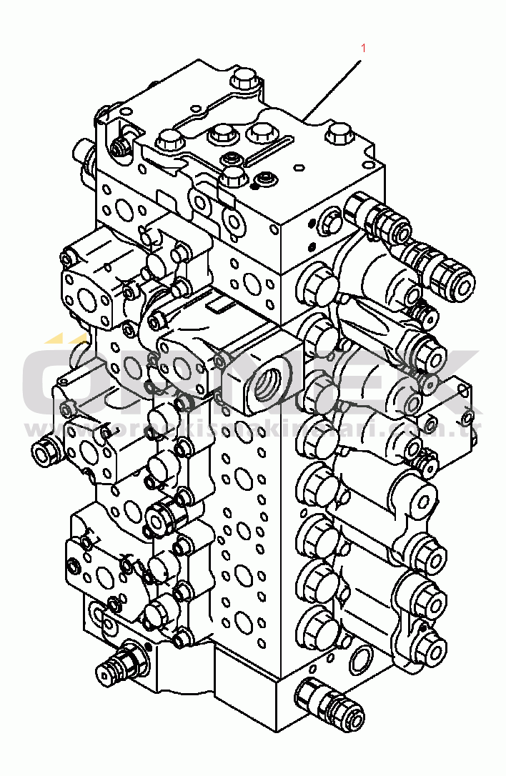 Komatsu PC300HD-7L S/N A85001-UP H0120-00A0 MAIN VALVE
