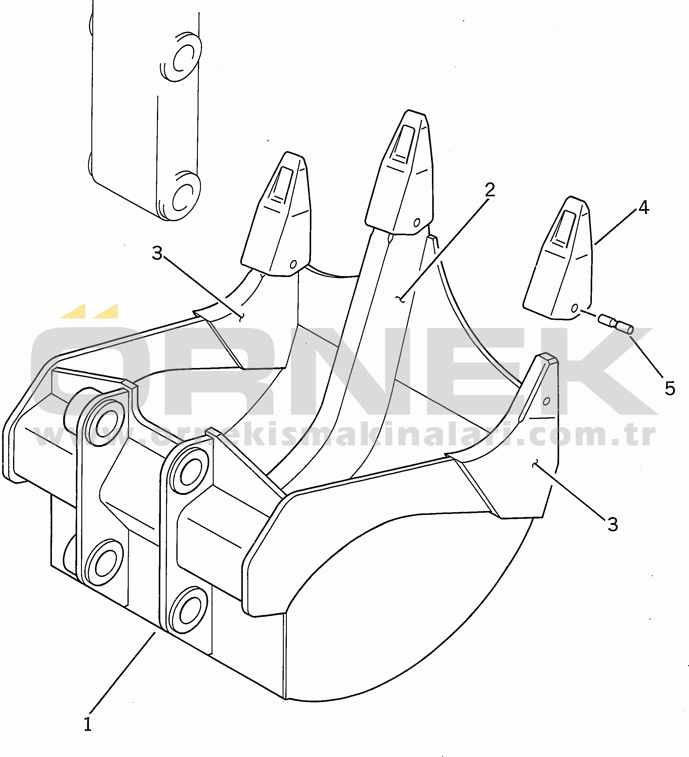 Komatsu PC300LC S/N 20001-UP (Mighty Spec) RIPPER BUCKET¤ 0.8M3¤ 1200MM
