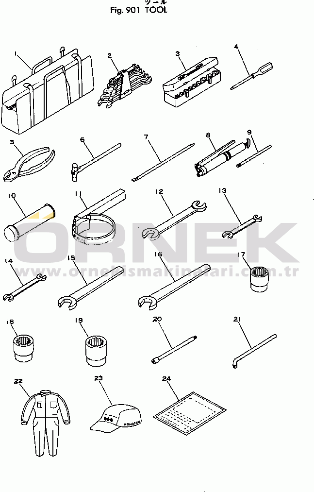 Komatsu PC300LC-1 S/N 10001-UP TOOL