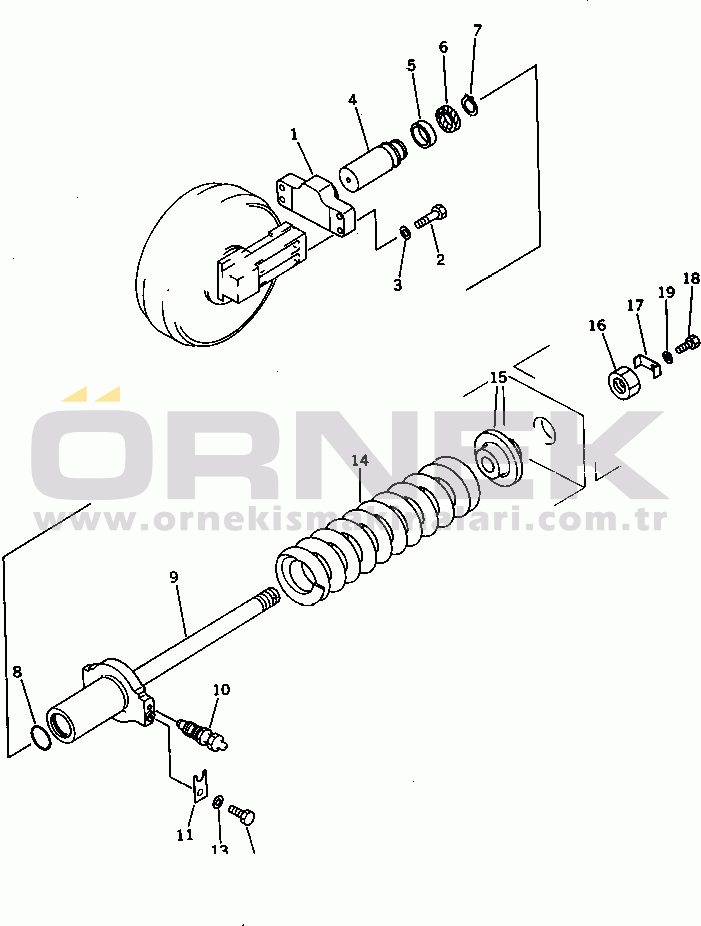 Komatsu PC300LC-3 S/N 12001-UP RECOIL SPRING(#12001-13206)